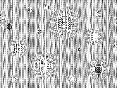 Unique Taste of Millions beer branding design experimentation fun type graphic trippy type typography