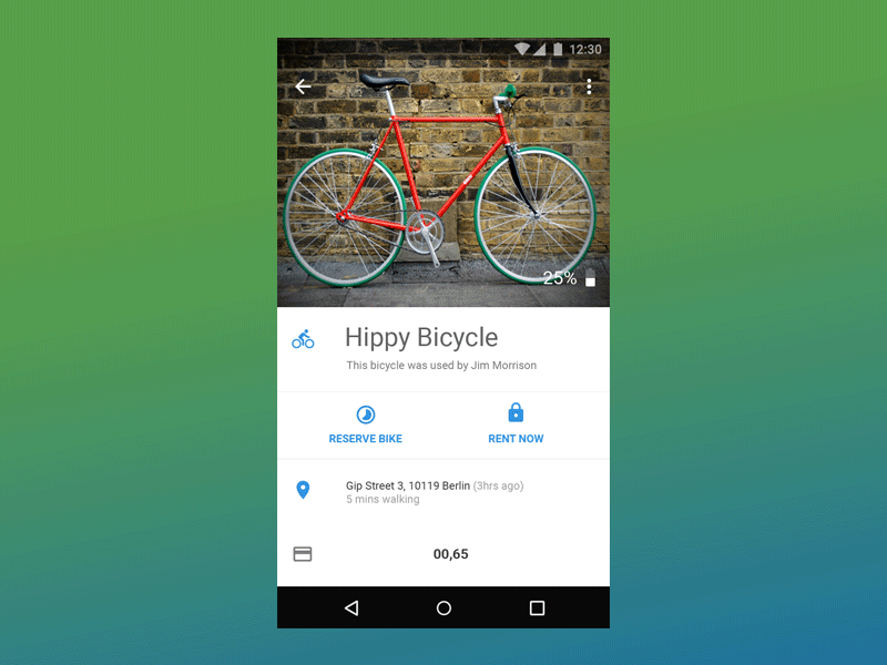 Bike Rent App Animation Ux Ui material design ui animation ui design ux animation ux design