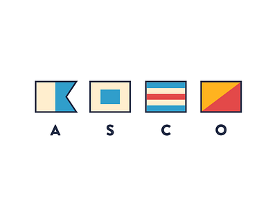 ASCO advencher brandontext flags nautical vector