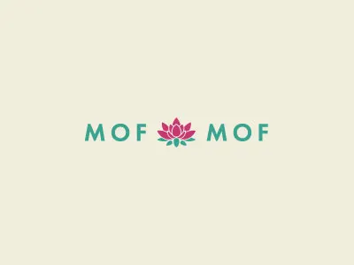 Mofmof logo design colours design logo pastel