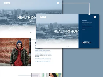 Navigation Menu click hover navigation side menu website design