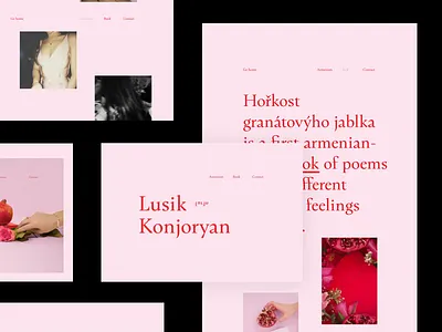Lusikkonjoryan.com book branding business card editorial identity landing page layout personal website poems portfolio writer
