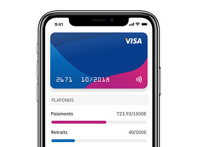 My Card app bank card design ios iphone ui ux