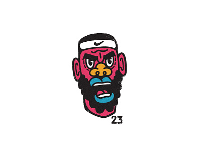 Angry Bron all the pretty colors basketball character lebron lebron james nathan walker nba nike playoffs sports