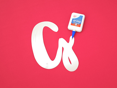 G = Glue 36 days of type cinema4d g glue illustration type typography