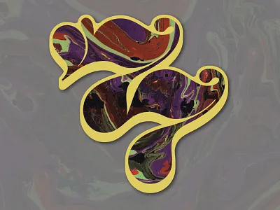 Spirit of ’77 Rebound marbled numbers numerals typography