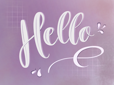 Hello Dribbble apple pencil hello ipad lettering procreate