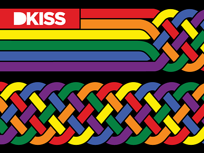 Braided flag - World Pride Madrid 2017 channel colors dkiss flag madrid outline parade poster pride rainbow tv