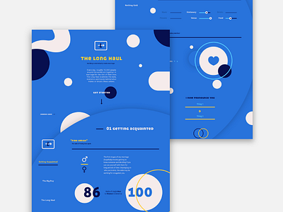 The Long Haul blue circles concept experiment marriage navigation ui web