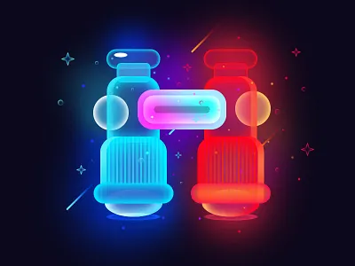 telescope dark space gradient icon telescope