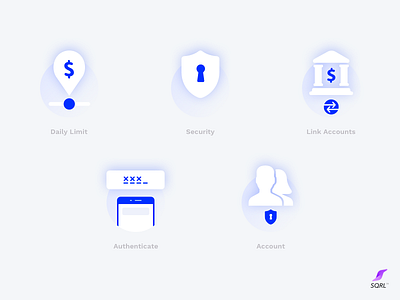 Account Creation Icons bank fitness icons saving wellness