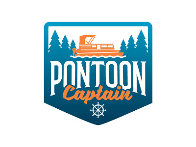 Pontoon Captain Badge badge boating pontoon pontoon boat pontoon captain pontooning