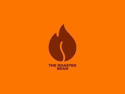 Logo Challenge | Coffee Shop coffee coffee bean dailylogochallenge fire flat logo logotype roast the roasted bean