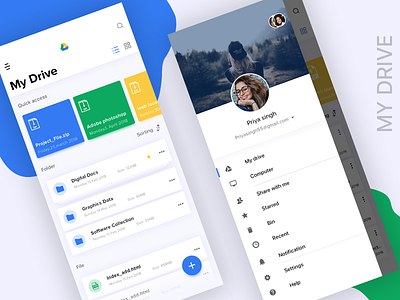 Modernize Google Drive UI appdesign designinspiration illustrator inspiration minimalist modern photoshop ui uidesign userinterface ux wireframing