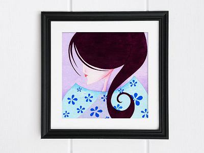 Miss Summer acrylic painting