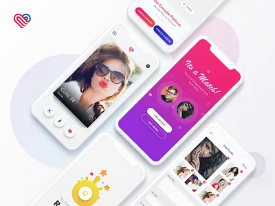 Dating App UI dating home illustration ios iphonex love match tags tushit ui ux