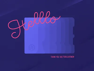 Helllo, Dribbble! blue debut dribbble hello pink shot