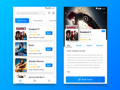 Movie Ticket Booking App application daily ui mobile app movie ticket movie ticket app movies ticket app tickets