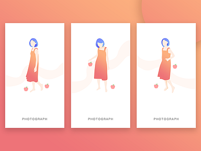 Apple girl - photo illustrations ui