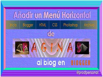 Horizontal Navigation Menu in Blogger article blog blog design blogger blogging blogspot infographic menu navbar photoshop prodpersonal web design