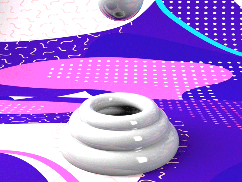 3d scene 3d animation ball cinema4d colors experiment motion scene