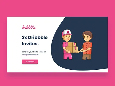 Dribbble Invite dribbble invite dribbble player get drafted hero hero section illustration invite