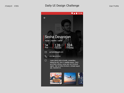 User Profile 006 dailyui photoshop userprofile