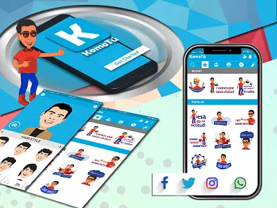 Komotu App beard body brow change hair color ear eyes hand hat moustache nose smiley face