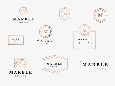 Marble Social Concepts abstract brand design branding geometric logo logo design marble