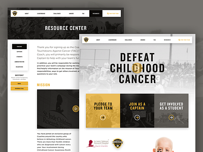 Touchdowns Against Cancer 2018 football highschool homepage house maxpreps pledge pledgeit resource touchdown ui ux website