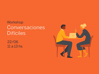 Hard Conversations animation character eventbrite gif illustration motion orange