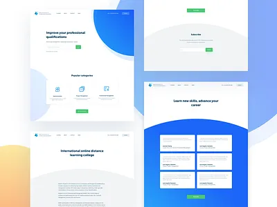 Bsbm UI clean design home homepage landing learning ui ux website