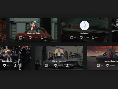 Day 29 - Profile Cards challenge dailyui feed ui ux