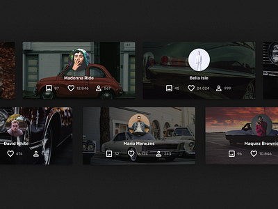 Day 29 - Profile Cards challenge dailyui feed ui ux