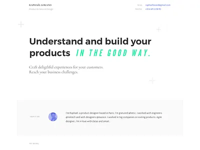 Sneak Peak Folio about contact design designer folio landing product ui ux