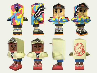 Nigo X Pharrell craft elroy paper toy