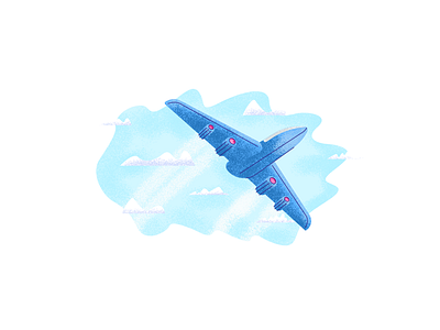 Airplane Away airplane away engines future plane graphic design illustration smokes trail travel