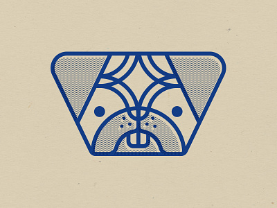 Geometric Ugly Pup animal dog face geometric offset pug pup puppy screen print