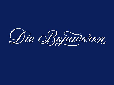 Die Bajuwaren copperplate lettering