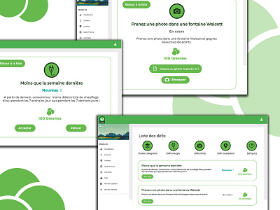 Challenge "Eau de Paris" Interfaces website challenge green interfaces mobile application paris ui design user interface design water website