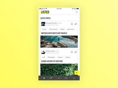 Dribbble content sharing product design ui design