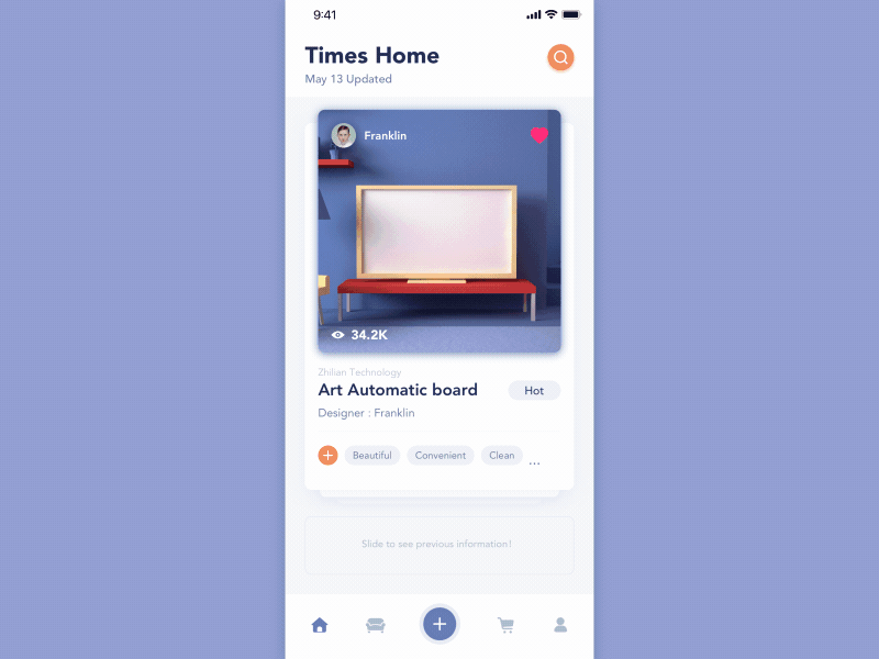 Furniture E-Commerce App Animation animated animation app ecommerce furniture iphonex ui user experience user interface ux