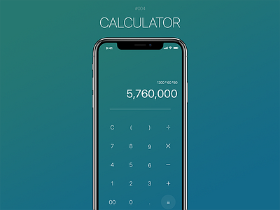 Calculator | Daily 004 blue calculator daily daily ui design iphone ui