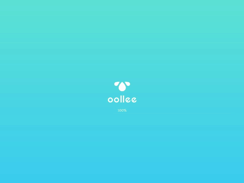 oollee logo loader animated bee drops gif gradient loader logo water water drops web