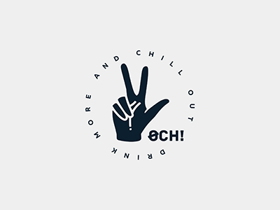 ӨCH! chill drink juice lemonade logo more three