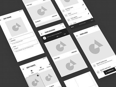 Material 2.0 Wireframes Continued 2 3d android app geometric google list material rough shape sketch wireframe