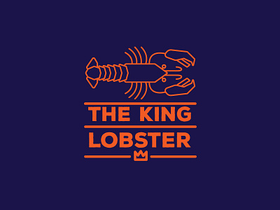 Branding for "The king lobster" branding crab flatdesing icon lobster logo restaurant seafood