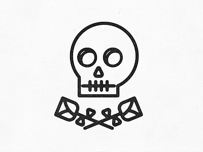 Til' Death death distressed flower icon illustration logo rose skull vector