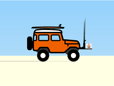 Gone Fishin' 4 wheel drive beach cooler fishing fj40 fj45 jeep land cruiser summer truck