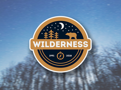 Wilderness badge badge camping inspiration logo mountain outdoors wild life wilderness